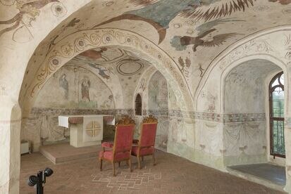 Kriebstein, Burgkapelle mit einzigartigen mittelalterlichen Wandmalereien, um 1410 bis 1420, Fotografie Sven Köhler