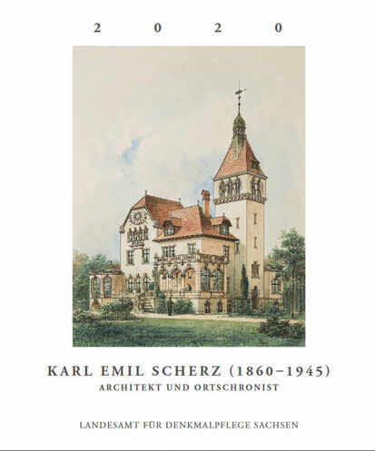 Titelblatt mit Schaubild der Villa Rothermundt in Blasewitz von Karl Emil Scherz,1897