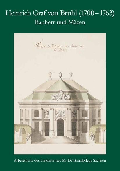 Titel mit Dresden, Brühlscher Garten, Belvedere, um 1749, Zeichnung von Johann Christoph Knöffel