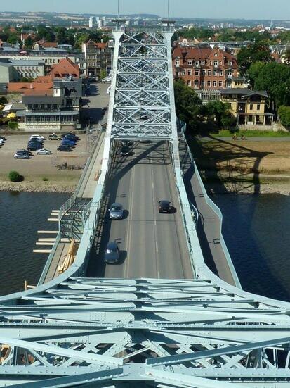 Dresden, Straßenbrücke »Blaues Wunder«, Fotografie Anne Michel, 2018