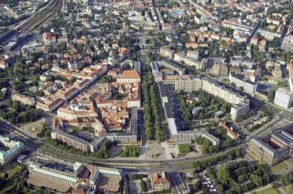 Luft-Schrägaufnahme der Inneren Neustadt