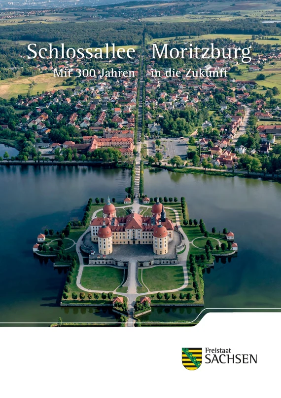 Mitteldeutsches Revier, Bergbaufolgelandschaft mit Hainer See, Kahnsdorfer See und Stausee Rötha (von vorn nach hinten)