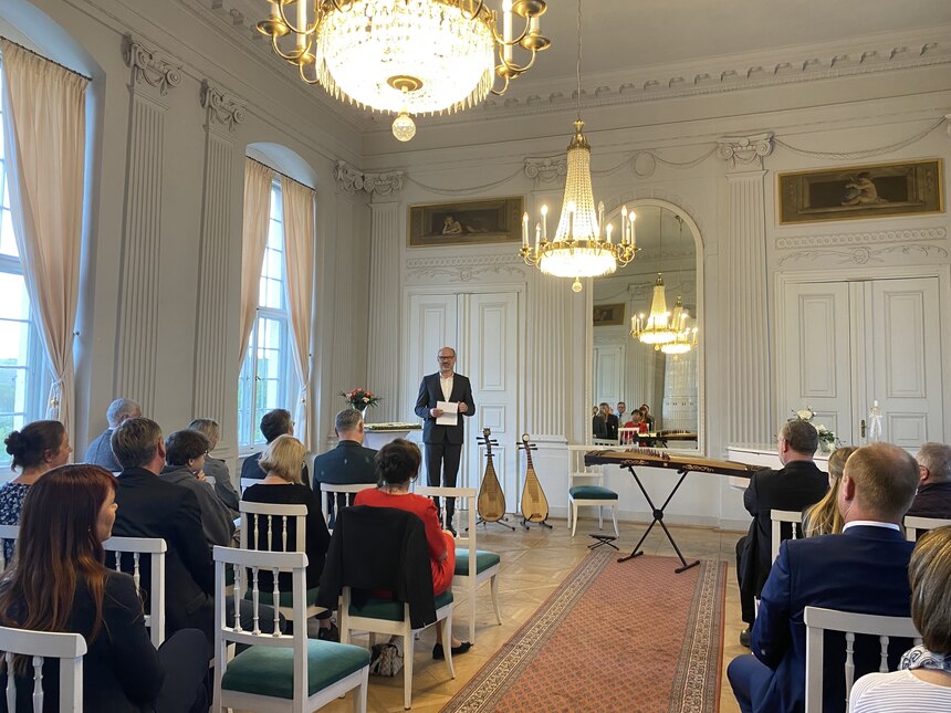 Grußwort des Sächsischen Landeskonservators im Festsaal des Schlosses